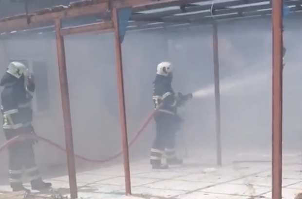 Kırıkkale'de  konteyner yangını 